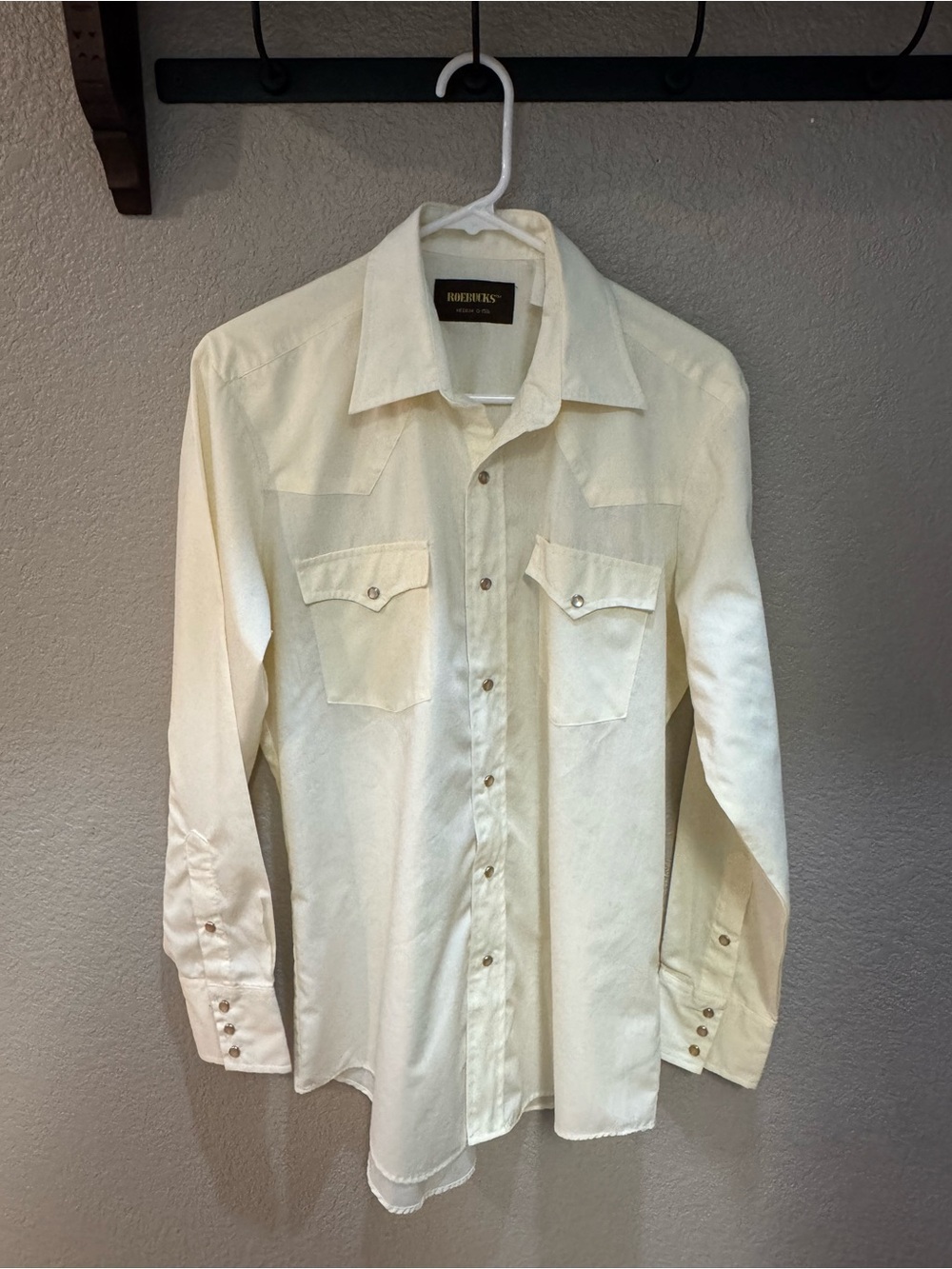 Roebucks Cream Western-Style Men's Shirt
